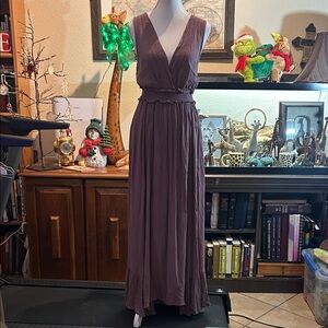 Altar’d State Elegant Mauve Sleeveless Maxi Dress